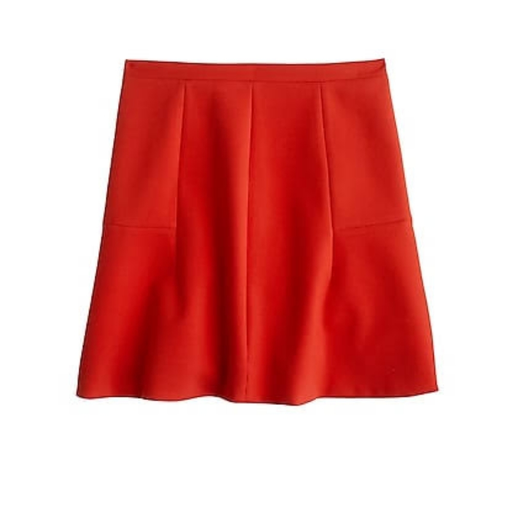 J. Crew Fluted Double Crepe Skirt